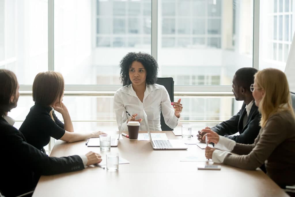 board room discussing digital transformation